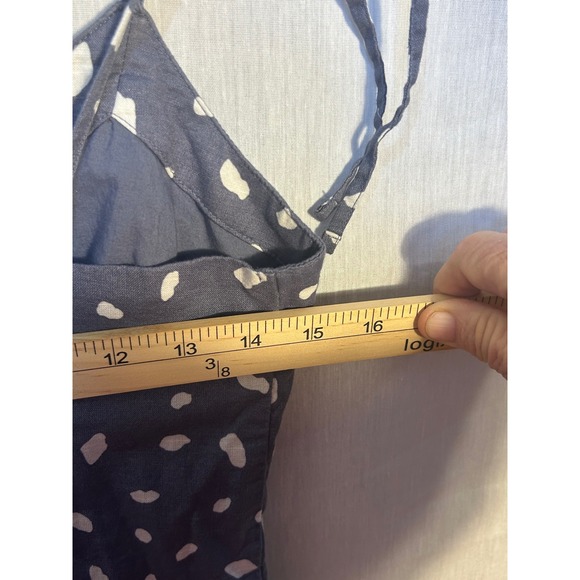 Abercrombie Fitch Gray White Speckled Button Front Mini Dress Size S Preppy Chic - Picture 4 of 7